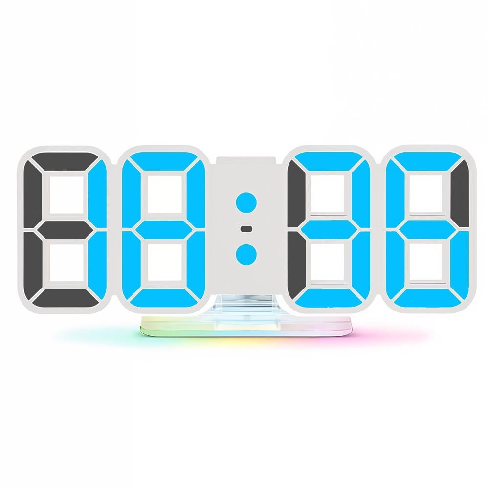 Часы электронные настольные LOSSO Premium 3D-LUMITIME LED Белый (464557789)