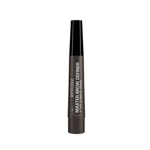 Маркер для брів із ефектом мікроблейдингу Revuele 4 Tips Eyebrow Pencil Темно-коричневий