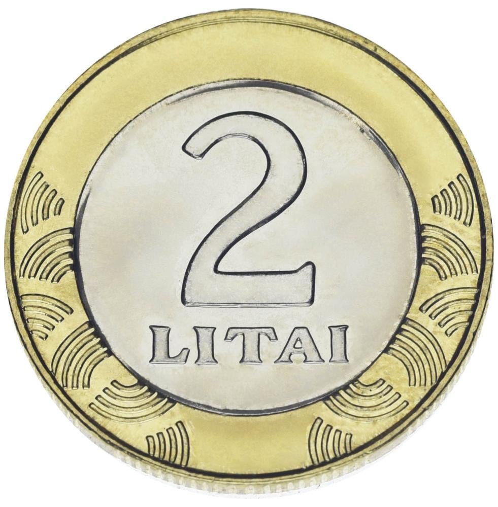 Коллекционная монета Литва 2 лета 2008 Биметалл AU-UNC (М21620)