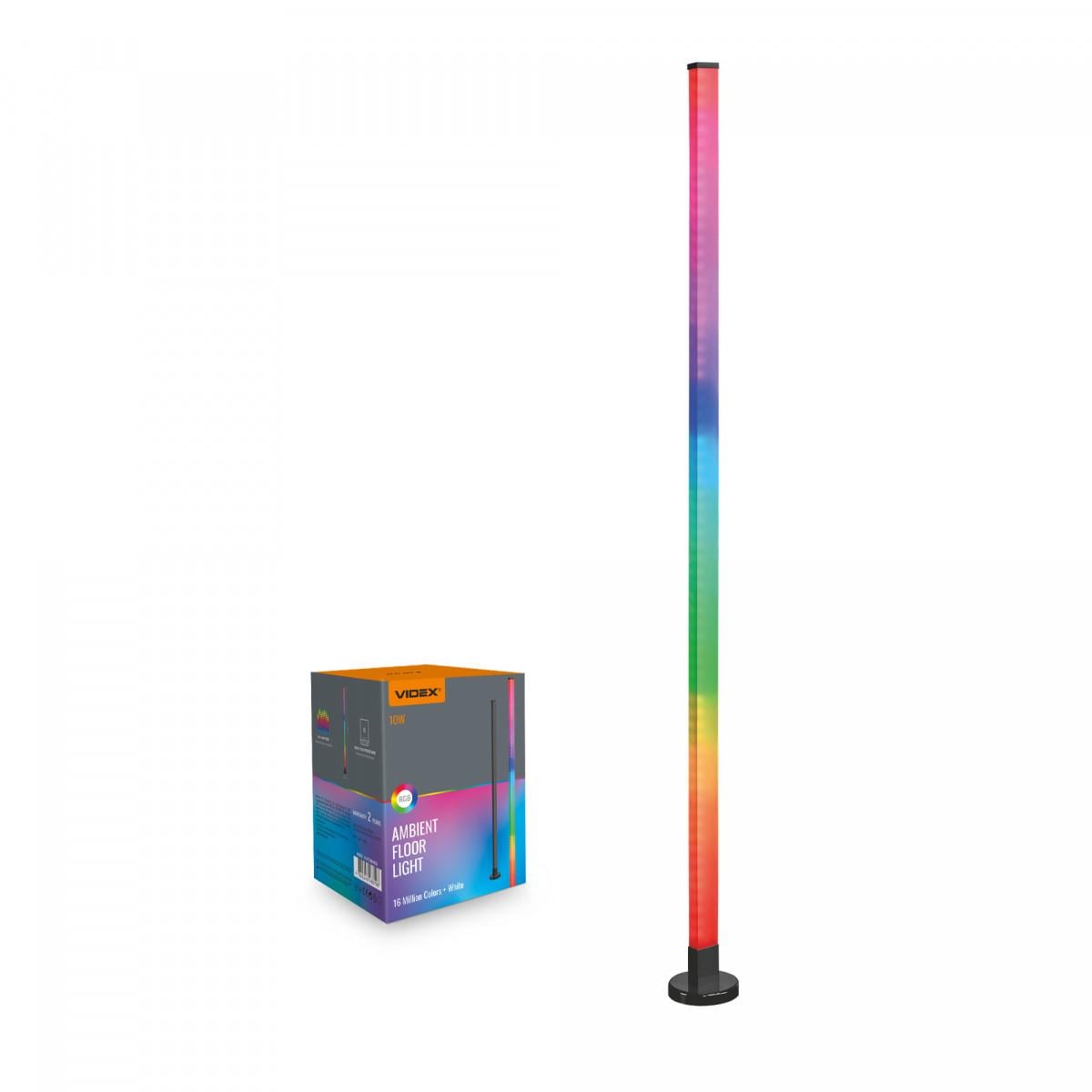 Лампа підлогова Videx TF20 RGB LED 10W Black