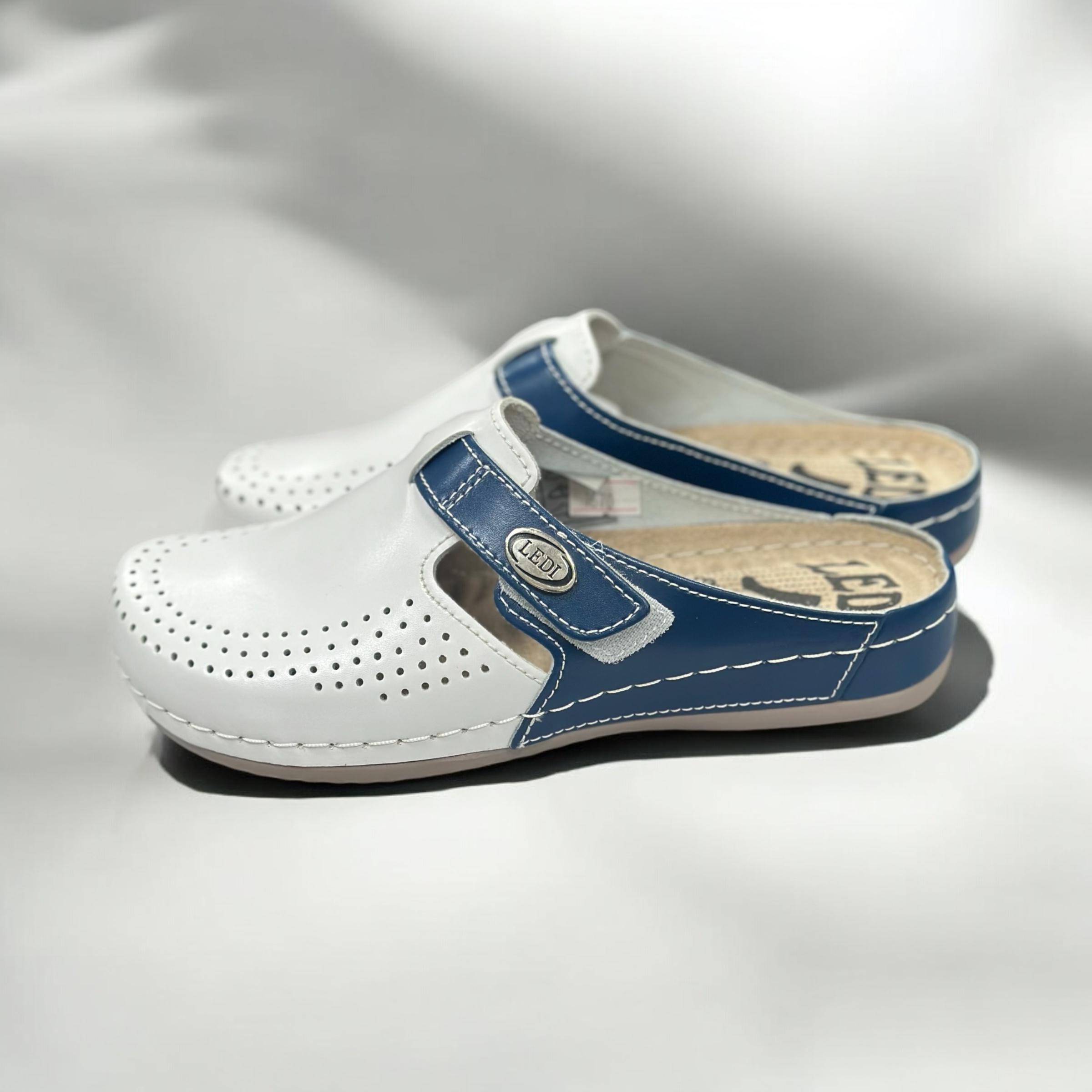 Сабо женские Ledi Anatomic р. 36 Белый/Синий (25333895) - фото 5 Сабо женские Ledi Anatomic р. 36 Белый/Синий (25333895) - фото 5