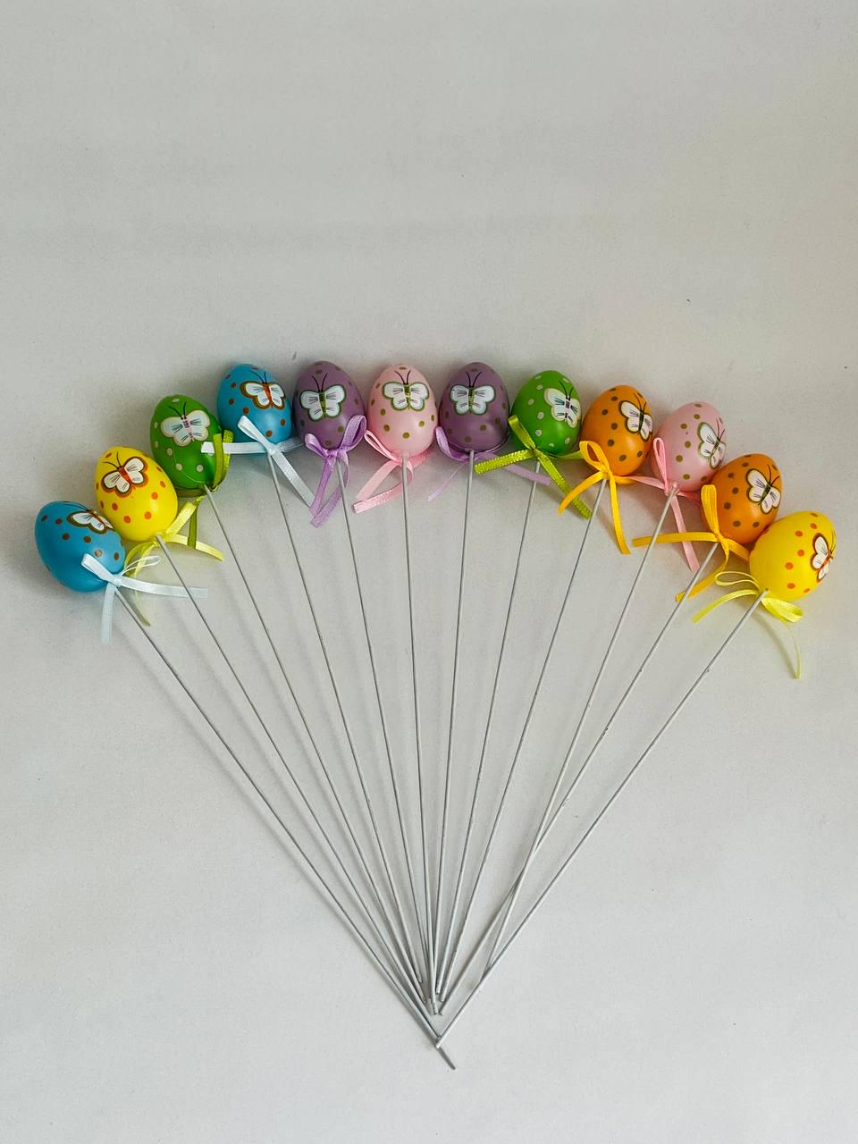 Великодні яйця на шпажках Melinera 25 см Різнокольоровий - фото 4 Великодні яйця на шпажках Melinera 25 см Різнокольоровий - фото 4