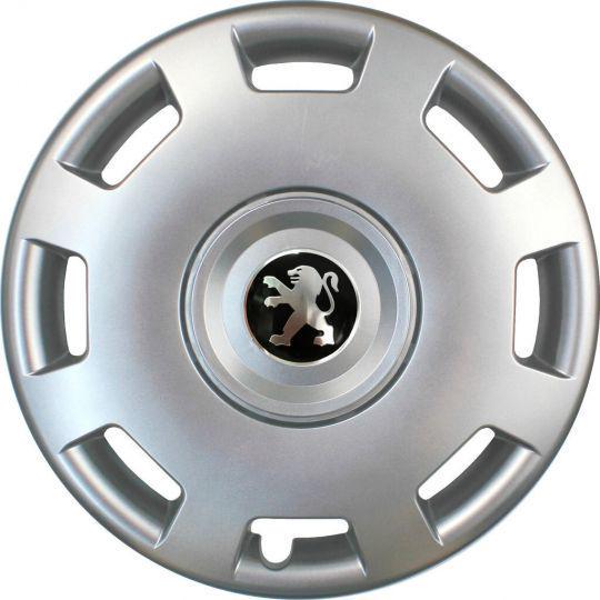 Автомобильные колпаки SKS 302 R15 с логотипом Peugeot 4 шт. Серебристый