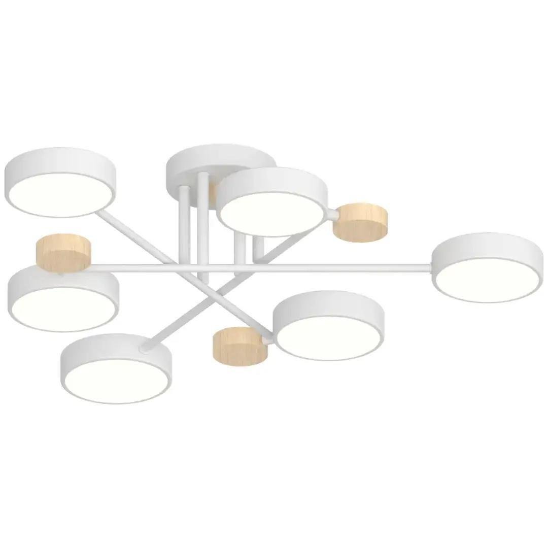 LED-люстра стельова Valeso V-XI3317-6 WH+Wood 72W (28685947)