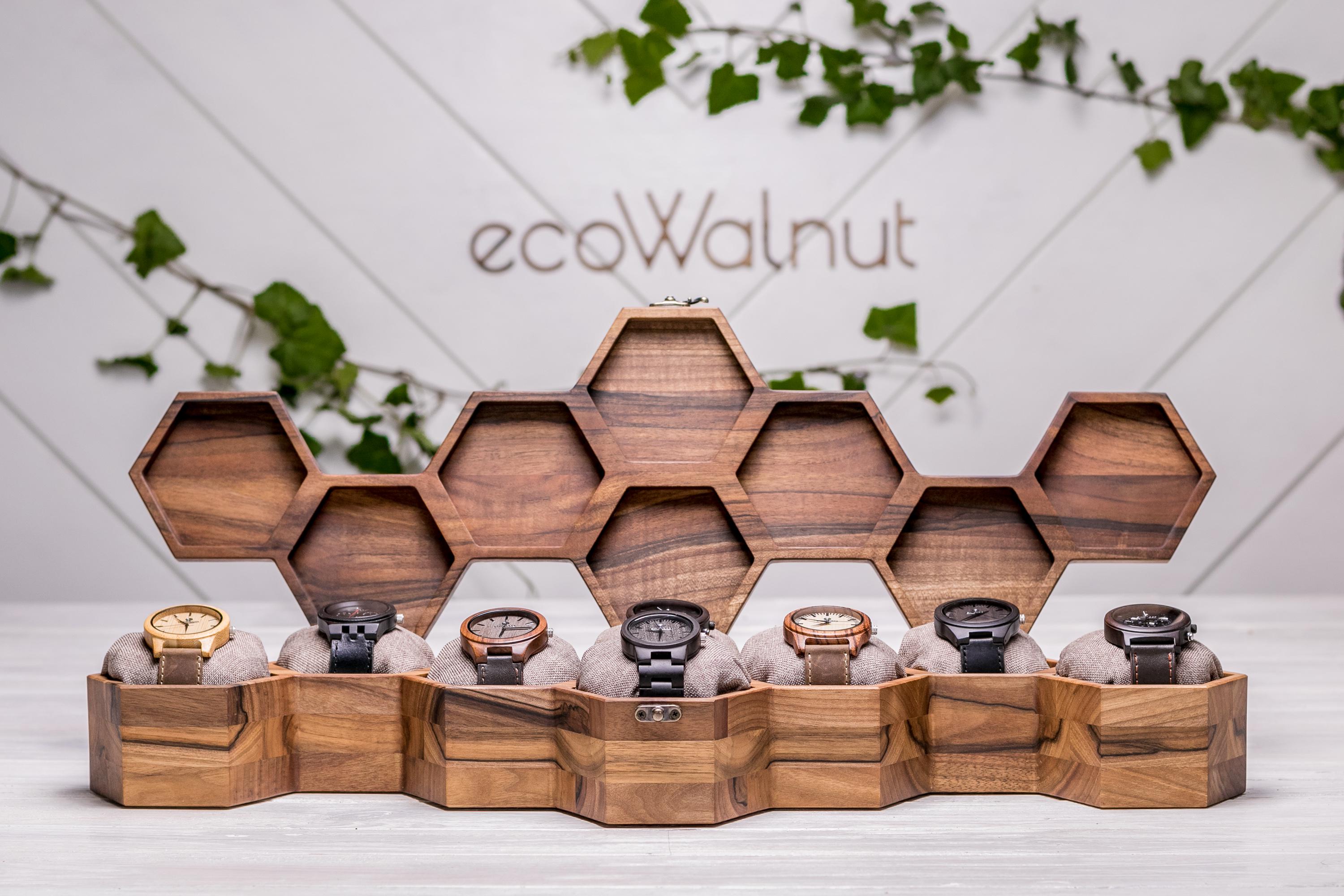 Скринька з логотипом EcoWalnut для зберігання годинників (EB-16.8.2) - фото 2