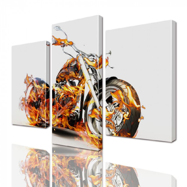 Картина модульная ArtStar Мотоцикл ADA0006 45х70 см 3 части
