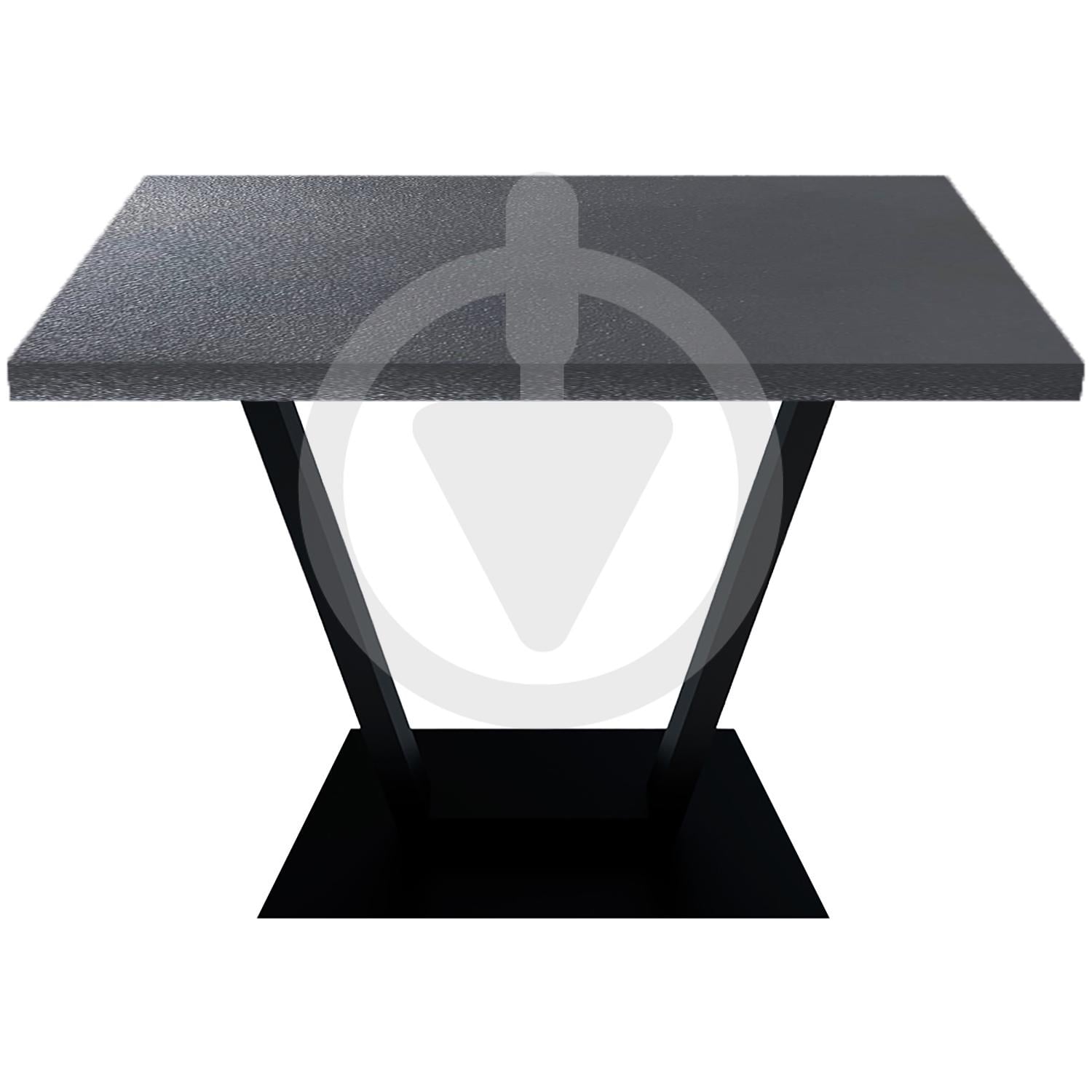 Стол кухонный MebliRoMax Vegas 100х70 см Loft Антрацит/Черный