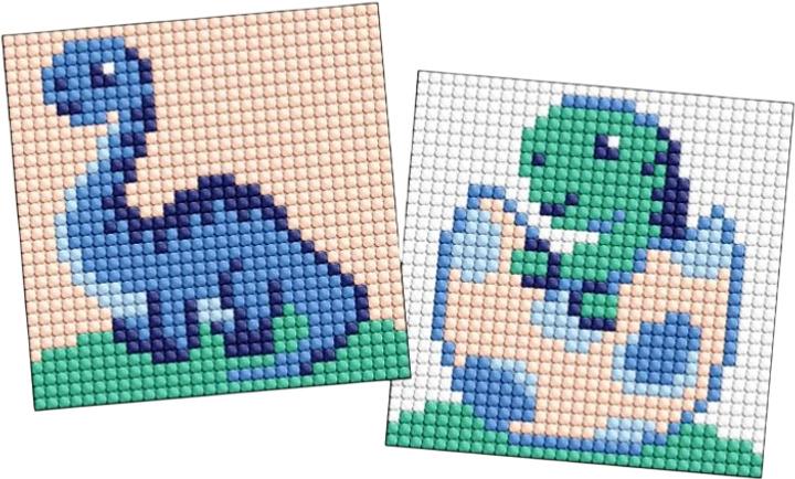 Алмазная мозаика для детей Ideyka Юрский период Динозавр 2 на самоклеящейся основе 9х9 см (AMS1132)