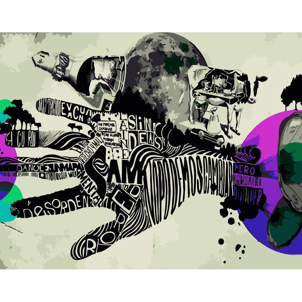 Картина по номерам Strateg Премиум Рука в пространстве 40х50 см (DY146)