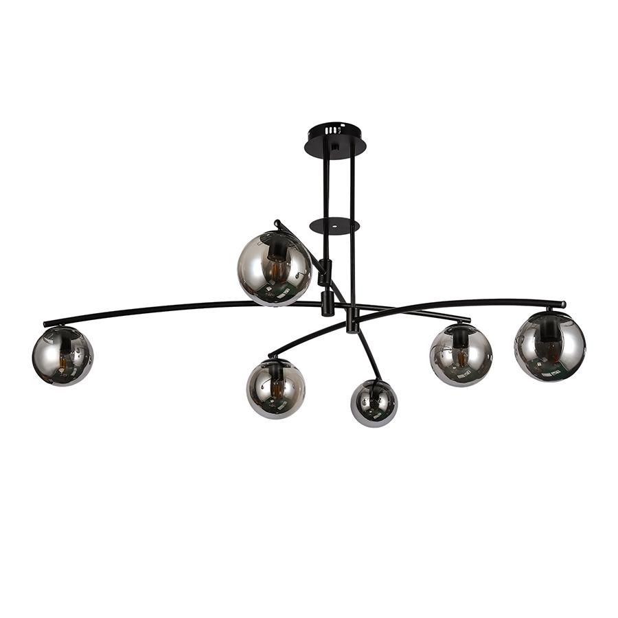 Люстра потолочная молекула Levistella 7529827-6 BK/BK Черный 