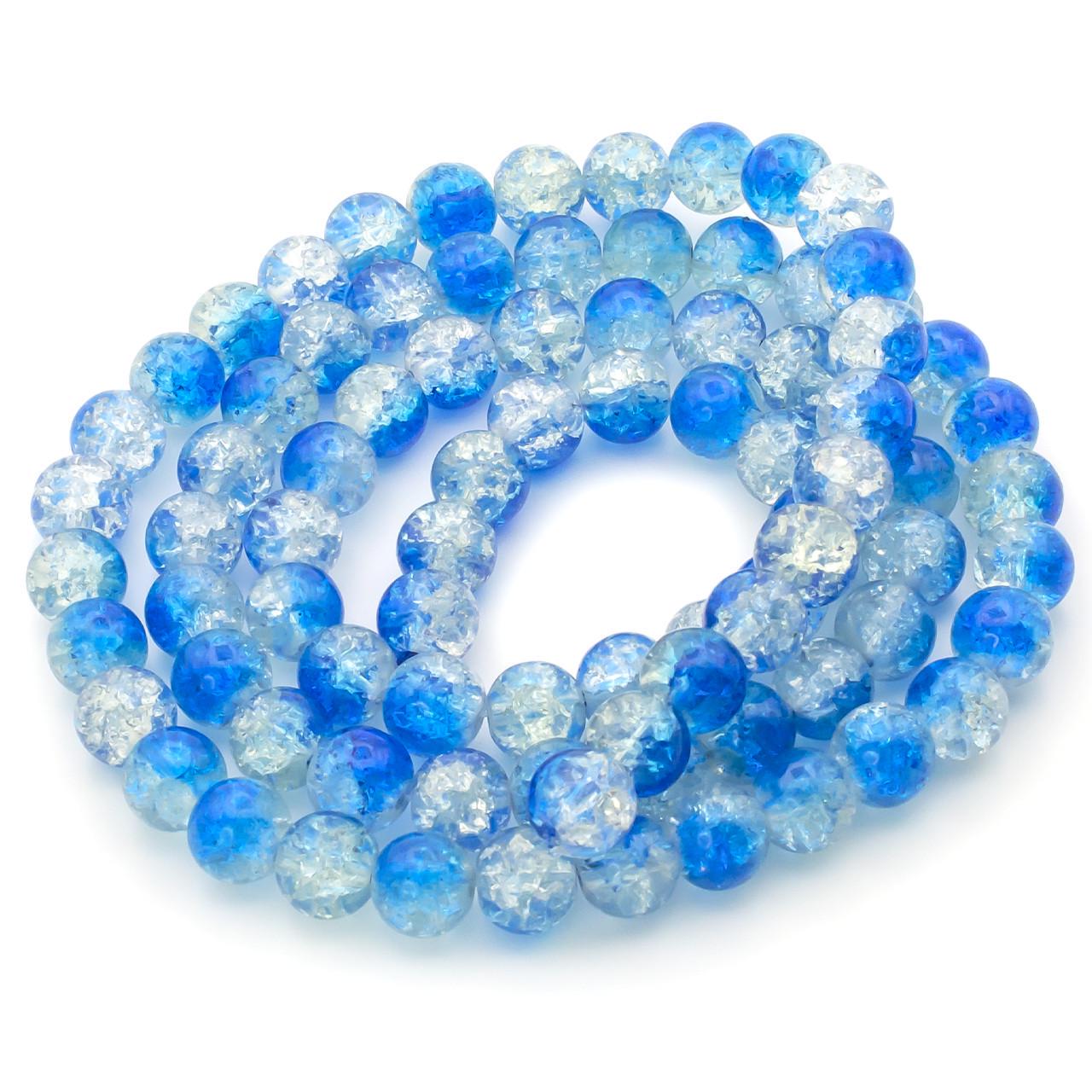 Бусины Битое стекло кракелюр 6 мм 80 см 145 шт. Синий с прозрачным (БЖ0006р14) Бусины Битое стекло кракелюр 6 мм 80 см 145 шт. Синий с прозрачным (БЖ0006р14)