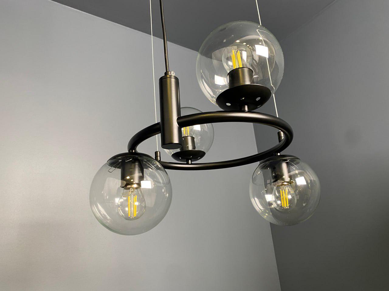 Люстра 7521011-4 BK+CL Черный/Прозрачный (LVS5132) - фото 4 Люстра 7521011-4 BK+CL Черный/Прозрачный (LVS5132) - фото 4