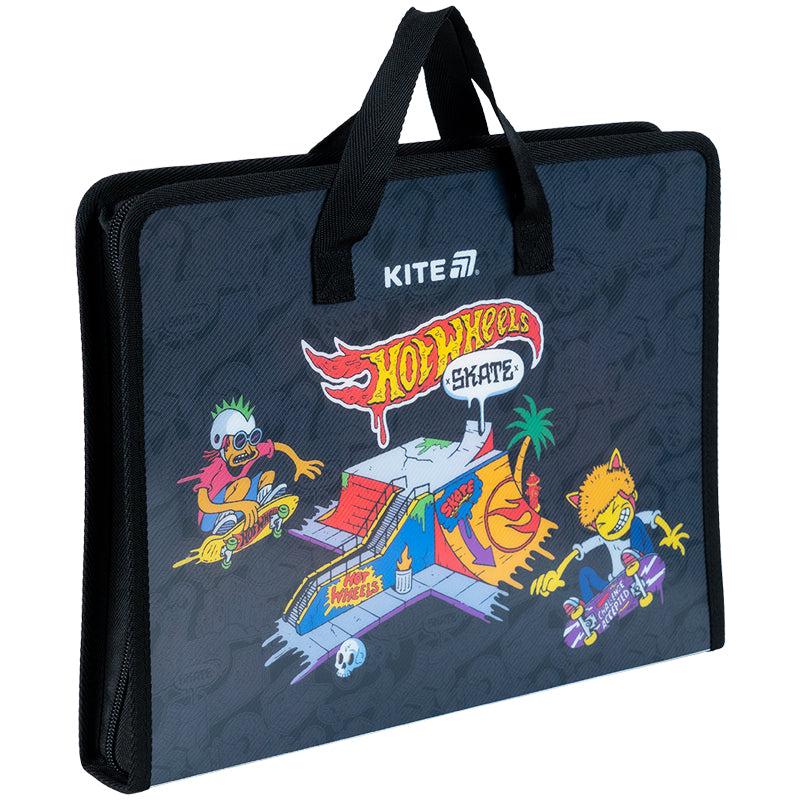 Папка-портфель на молнии KITE Hot Wheels A4 (HW25-202) - фото 2 Папка-портфель на молнии KITE Hot Wheels A4 (HW25-202) - фото 2