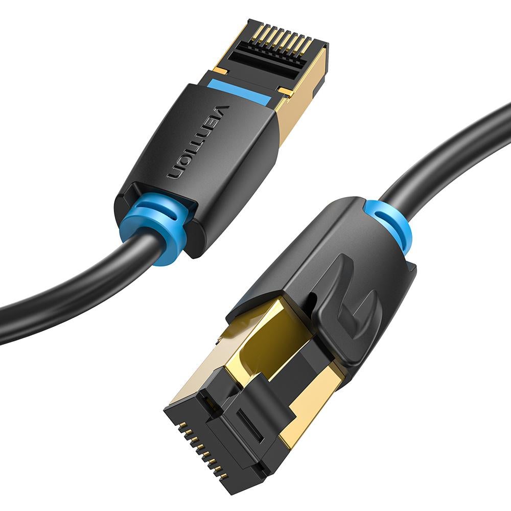 Патч-кабель Vention 0,5 м Cat 8 S/FTP RJ-45 8P8C на RJ-45 8P8C 40 Гбит/с 2000 МГц Черный (IKABD) Патч-кабель Vention 0,5 м Cat 8 S/FTP RJ-45 8P8C на RJ-45 8P8C 40 Гбит/с 2000 МГц Черный (IKABD)