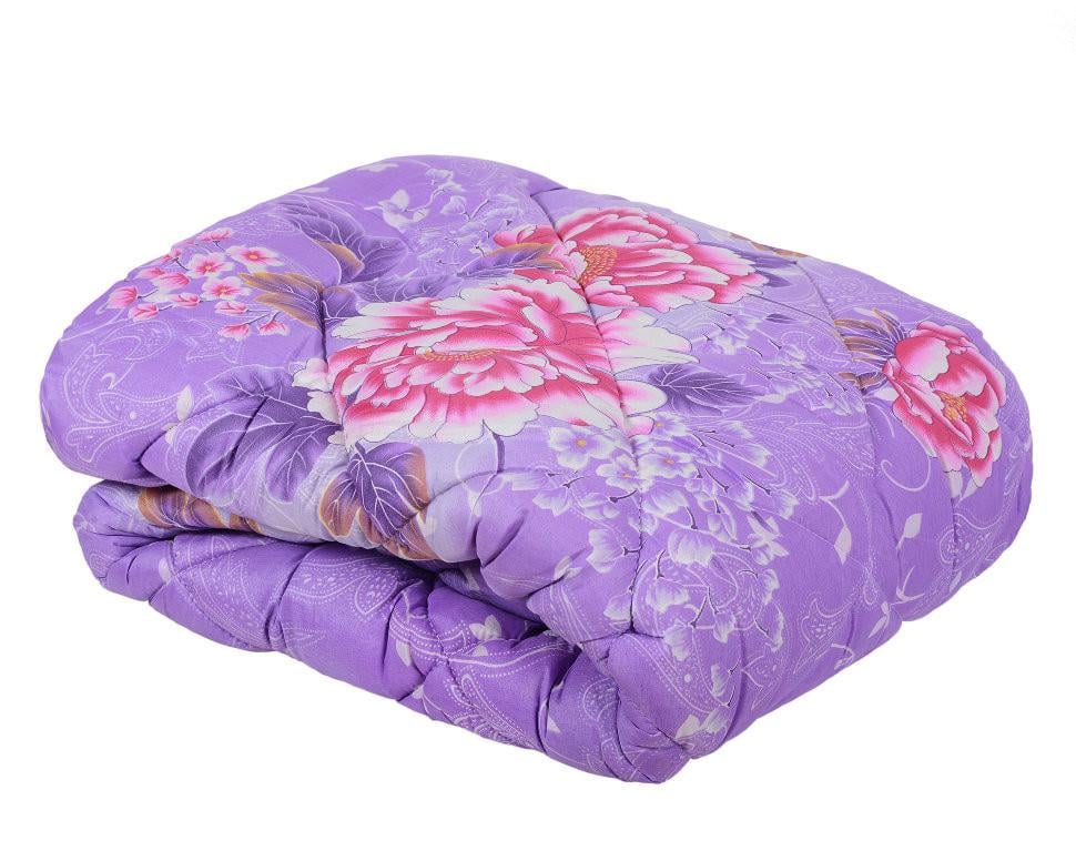 Одеяло закрытое на овечьей шерсти бязь двуспальное 180х210 см Лавандовый (22-1-1504089)