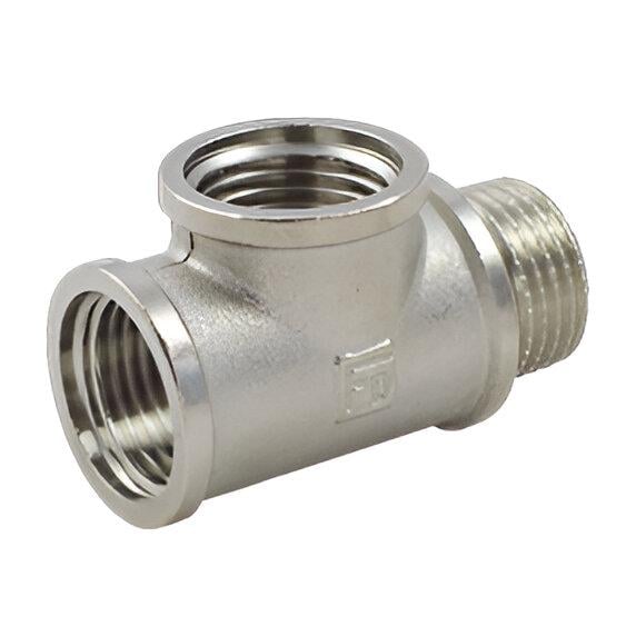 Тройник FADO S.r.l 1/2" ВВЗ никелированная латунь (TK-T31)