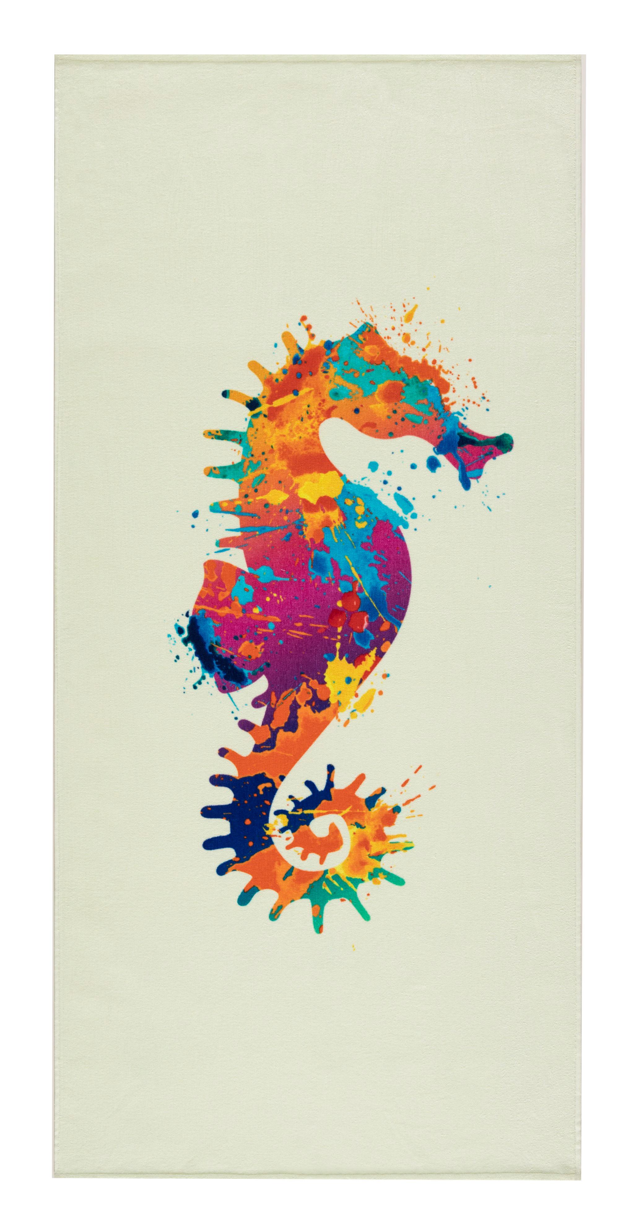 Полотенце пляжное Maisonette Seahorse 75х150 см 340 г/м2