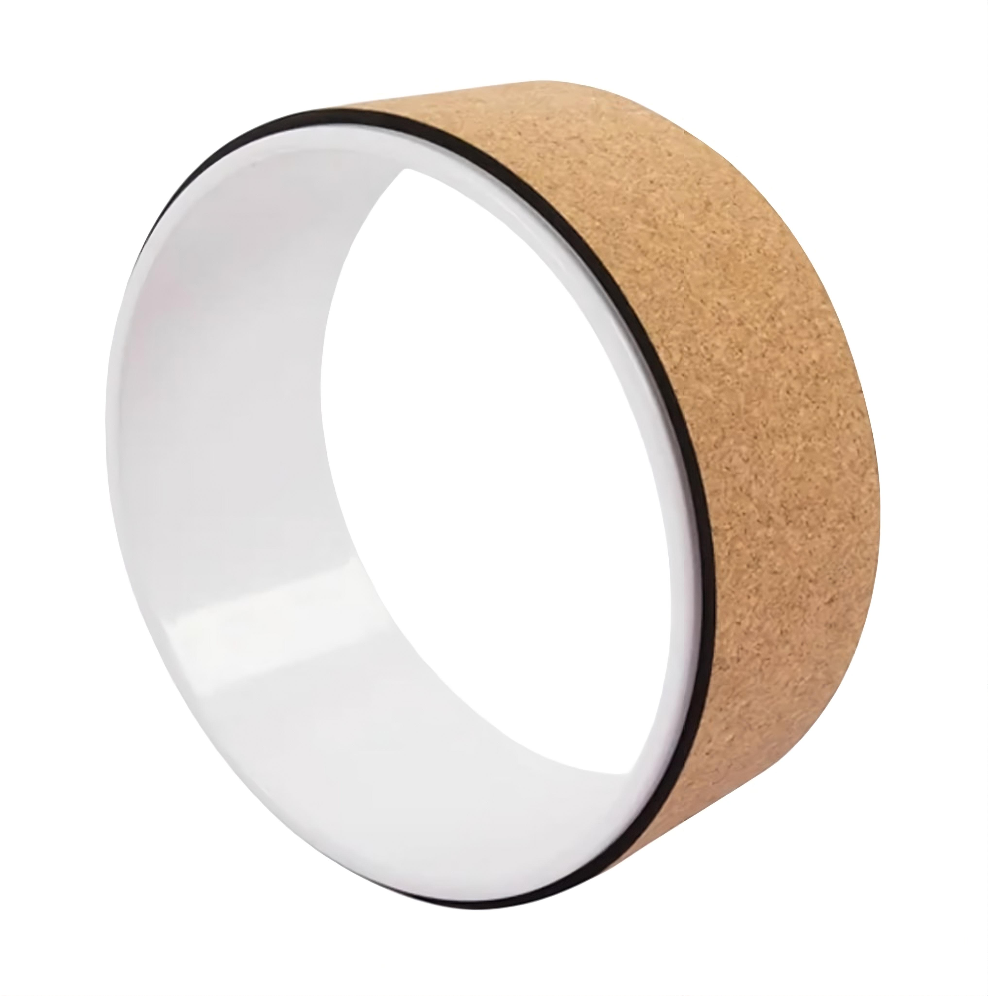 Колесо для йоги MS 4199-1 ABS/пробка прочное антискользящее 32×32×13 см Белый (31718071)