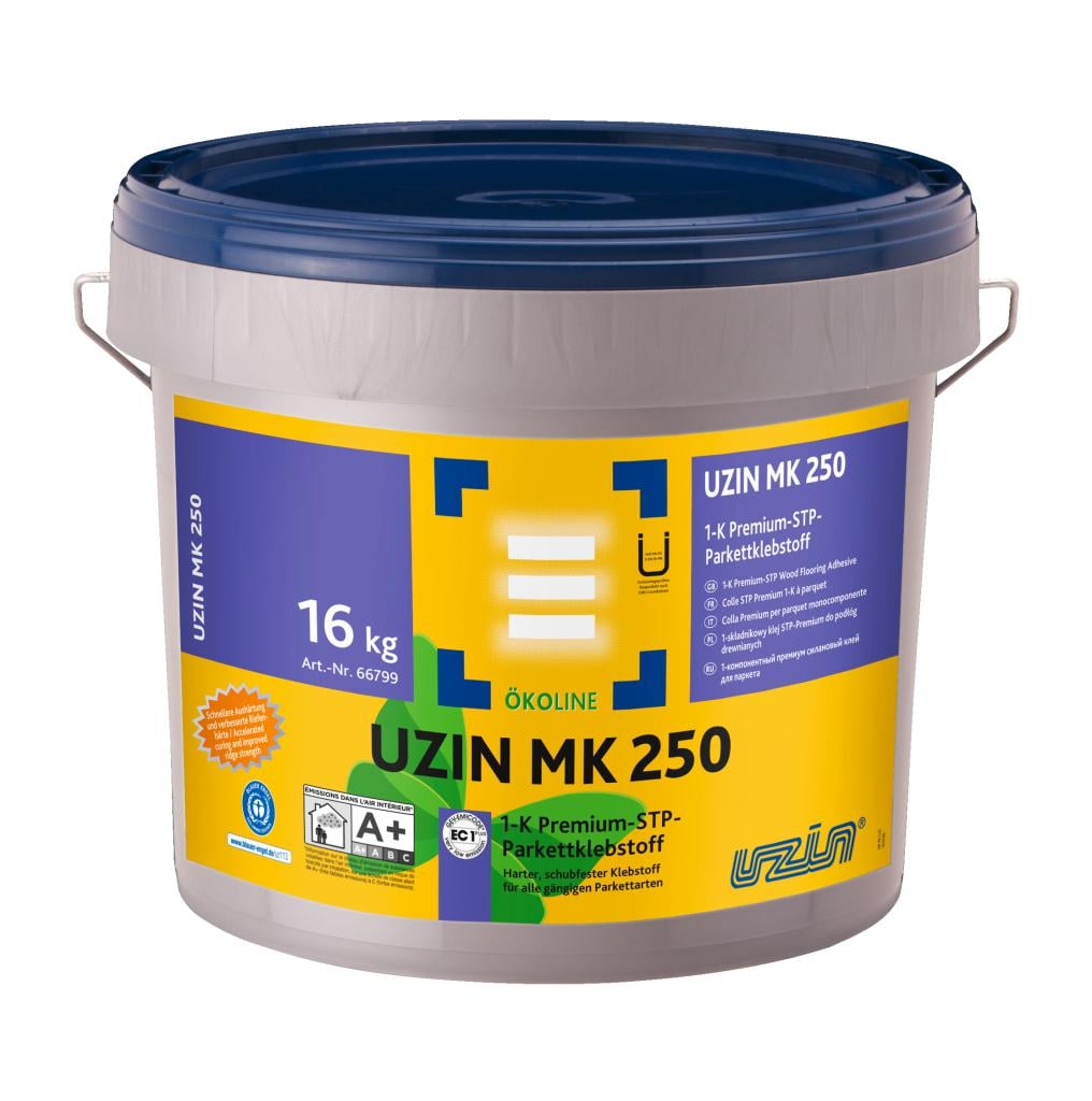 Клей для всіх видів паркету UZIN MK 250 1-K STP-клеї з тривалим часом укладання 16 кг