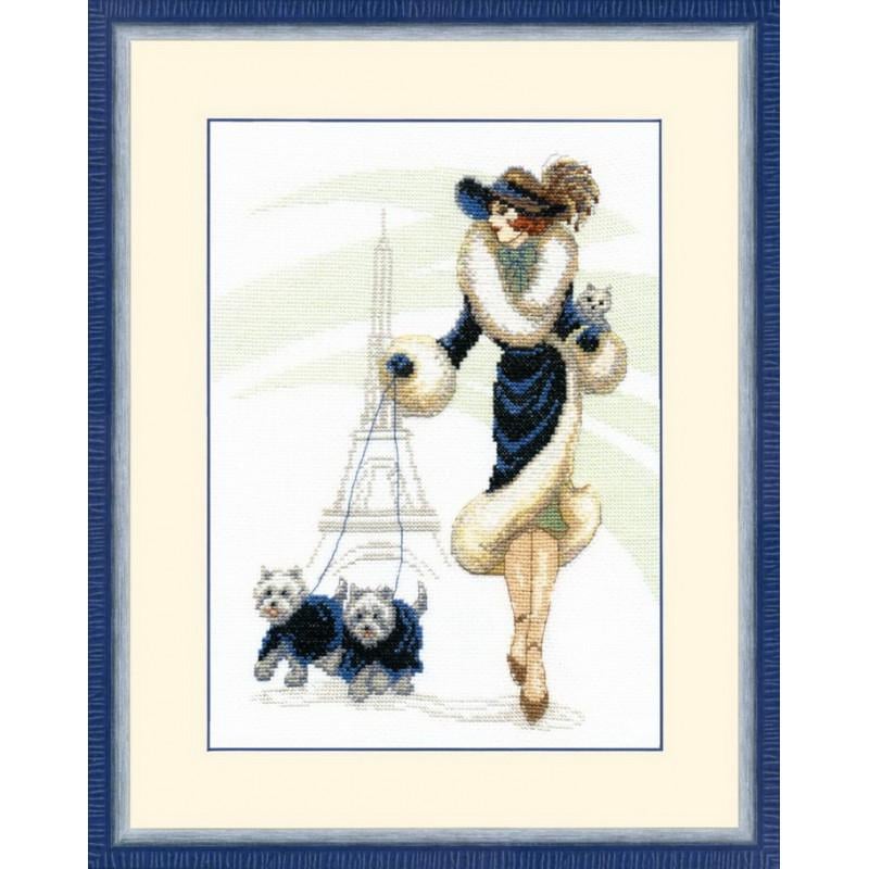 Набір для вишивки хрестиком Чарівна Мить ВТ-066 Прогулянка в Парижі (17992)