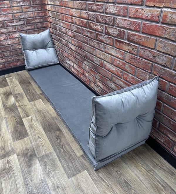 Матрас со спинками Comfort Home на подоконники велюровый 120х40х5 см 40 см