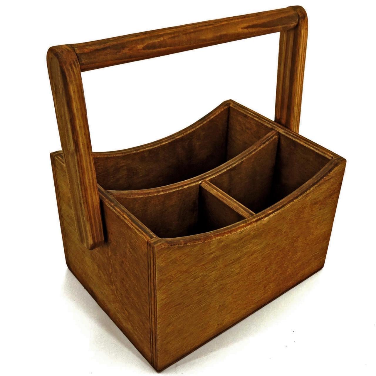 Подставка для столовых приборов из дерева Торно Охра (Псп-002804)