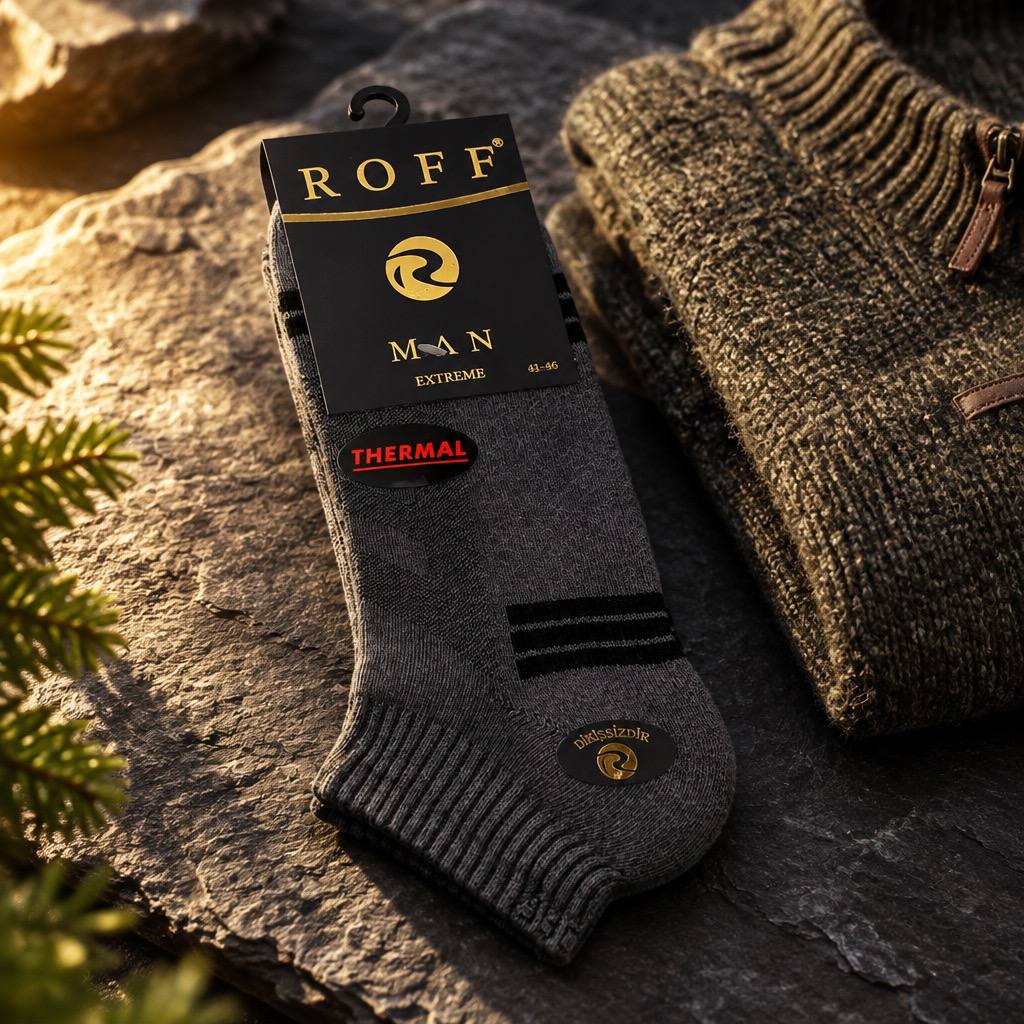 Шкарпетки чоловічі Roff Thermal махрові термо р. 41-44 Темно-сірий (10704)