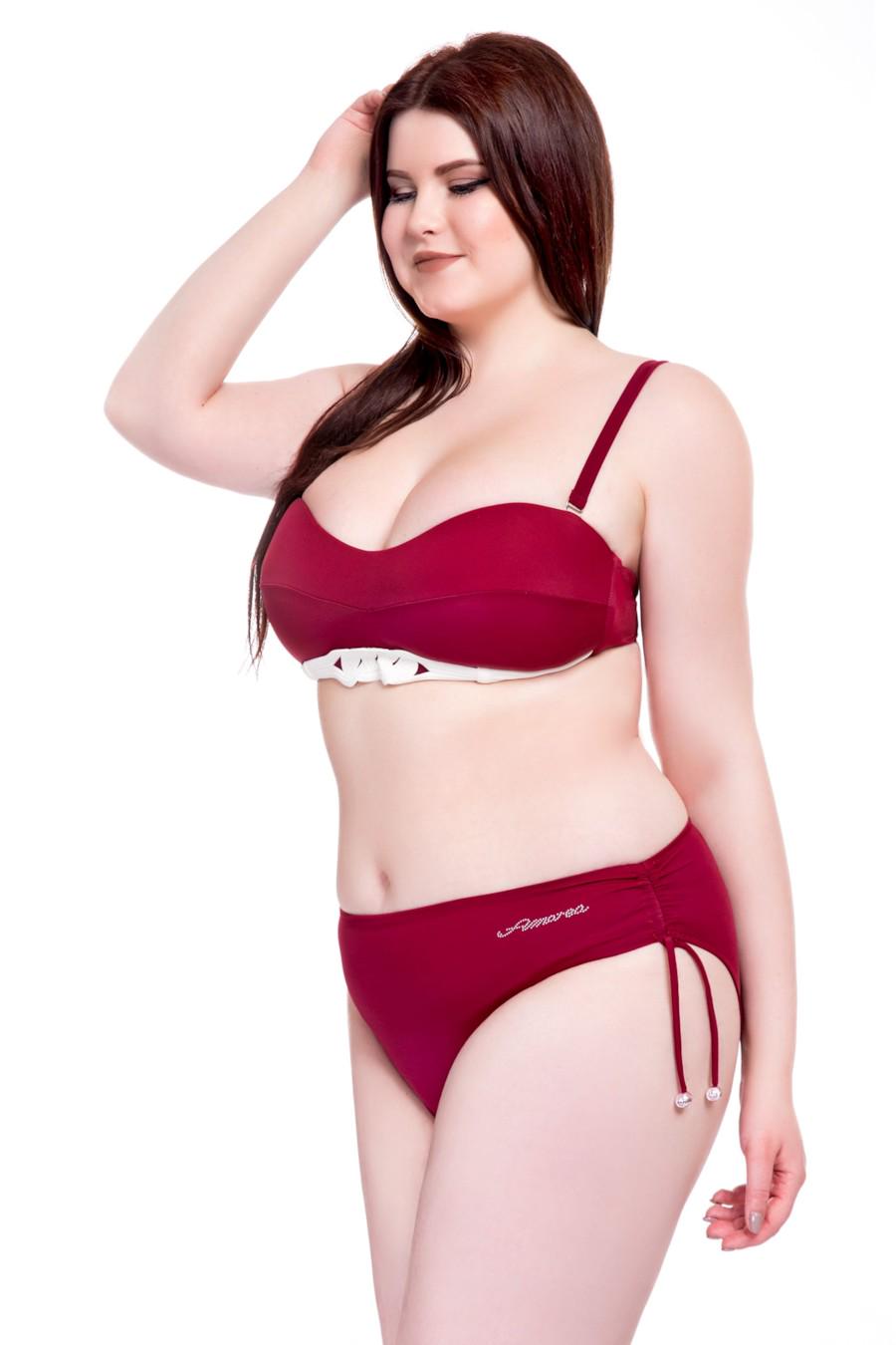 Купальник с уплотненной чашкой/плавки слип Amarea 48C/XL Бордовый (45802) - фото 2 Купальник с уплотненной чашкой/плавки слип Amarea 48C/XL Бордовый (45802) - фото 2