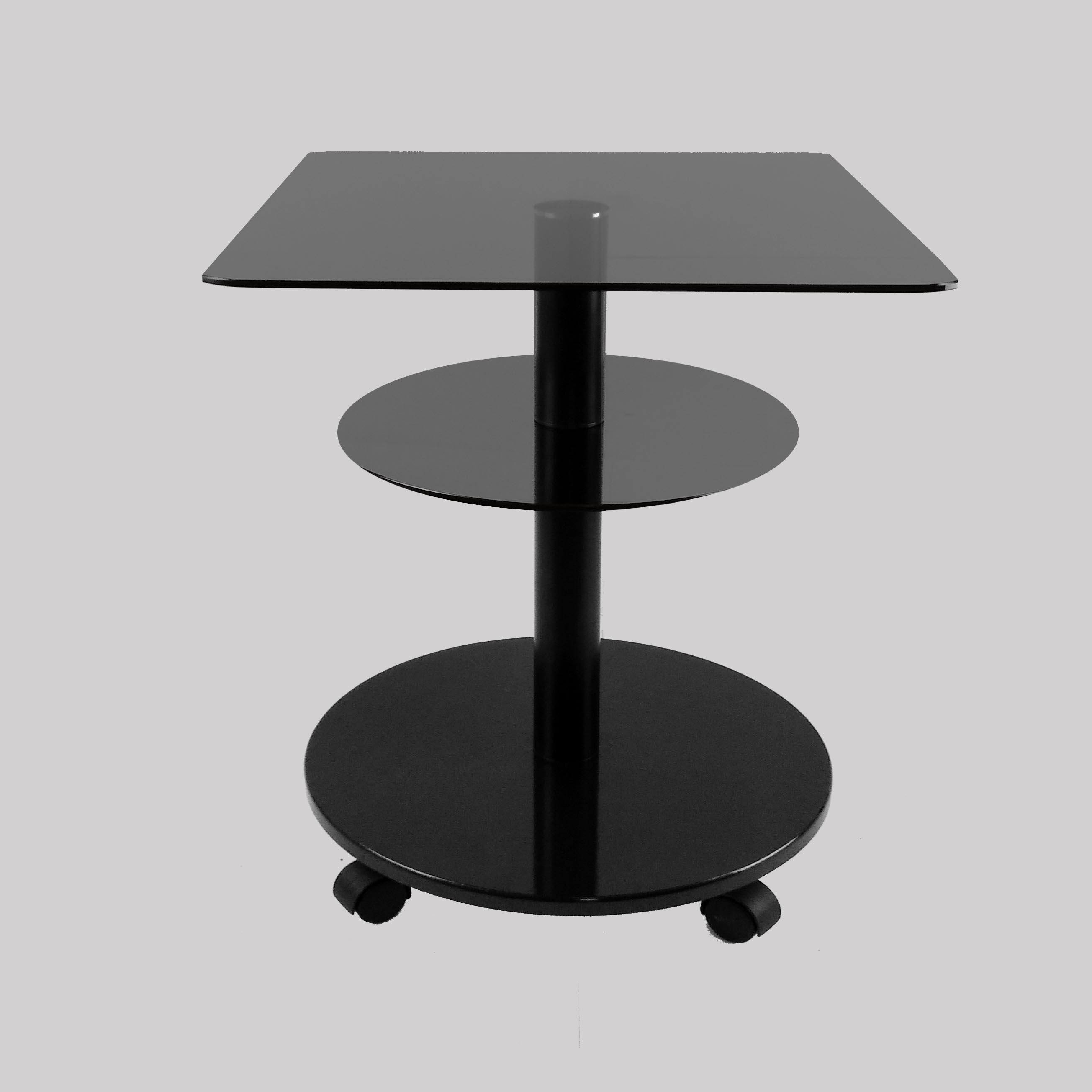 Стол журнальный стеклянный Commus Bravo Light Kv6 gray-black-blm60 Черный (411830256) - фото 2 Стол журнальный стеклянный Commus Bravo Light Kv6 gray-black-blm60 Черный (411830256) - фото 2