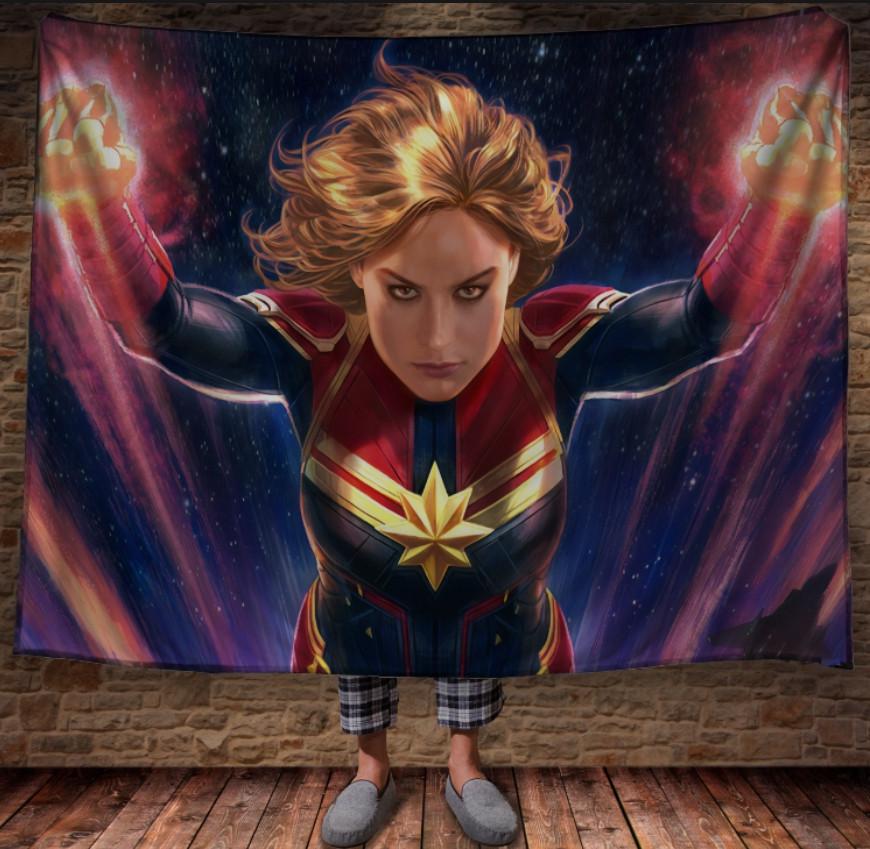 Плед с 3D принтом Капитан Марвел 150х200 см (epi_1152)
