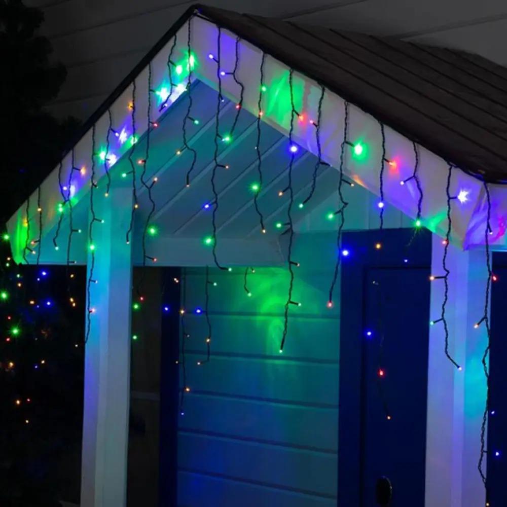 Гірлянда штора світлодіодна Дощ Конус 3x0,6 м 120 LED 220 В 8 режимів Мультиколор