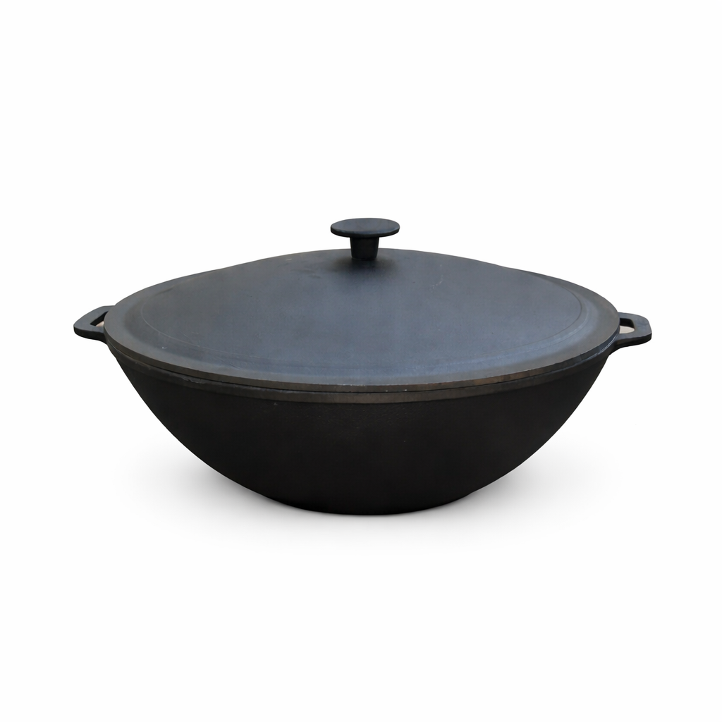 Сковорода Jooki WOK-08 чавунна з кришкою 8 л (10287)