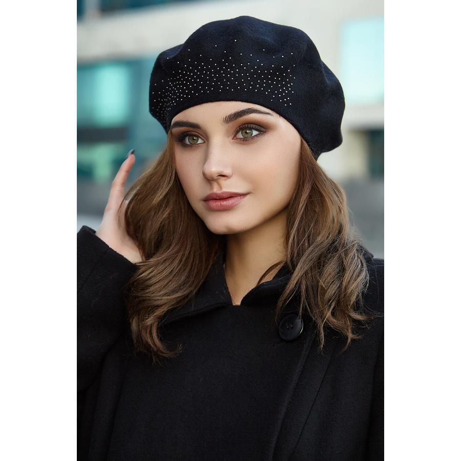 Берет женский двойной мягкий Braxton 5119-1 one size Черный