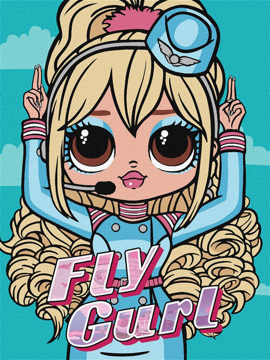 Картина за номерами для дітей Ideyka LOL Surprise! OMG Fly Gurl КНО6275 30x40 см (MTT-195463)