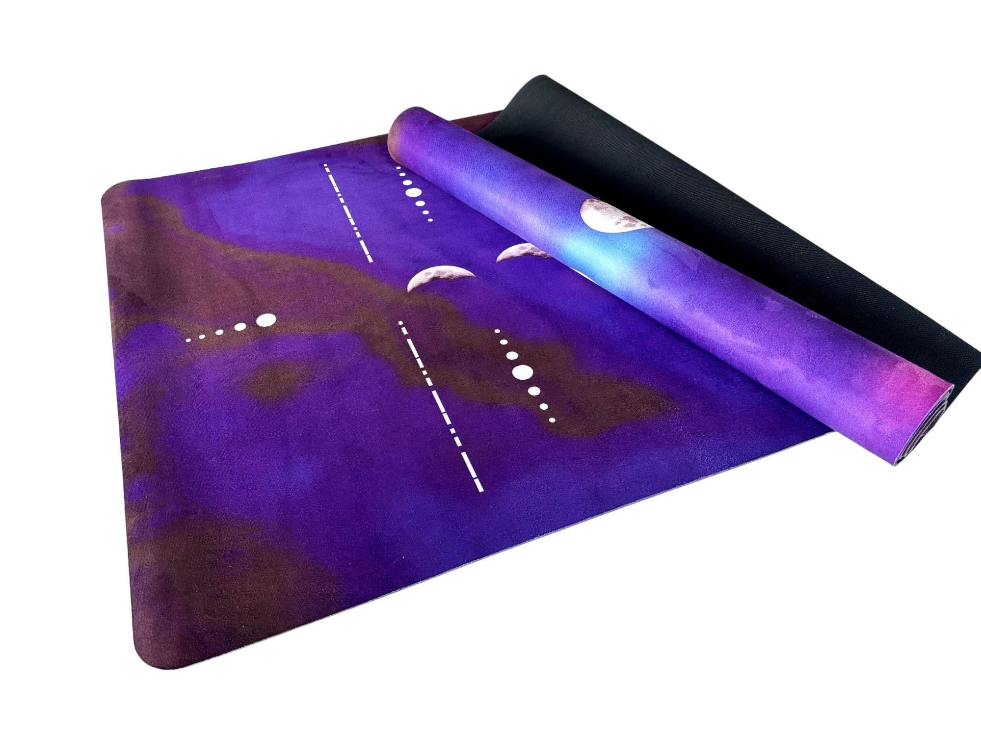 Коврик для йоги EasyFit Moon замша/каучук 3 мм Фиолетовый (EF-1926-1) - фото 2 Коврик для йоги EasyFit Moon замша/каучук 3 мм Фиолетовый (EF-1926-1) - фото 2