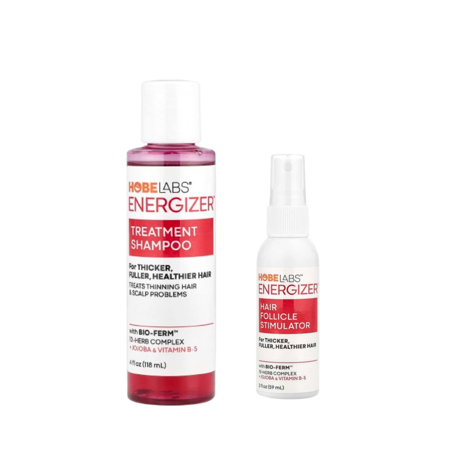 Набор средств для волос Hobe Labs Energizer шампунь для густоты и объема 118 мл и стимулятор волосяных фолликулов 59 мл (29435978)