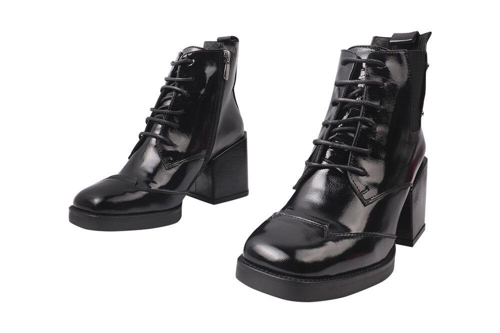 Ботильйони жіночі Aquamarin з лакованої шкіри на великому підборі р. 39 Чорний (1859-20DH) - фото 5 Ботильйони жіночі Aquamarin з лакованої шкіри на великому підборі р. 39 Чорний (1859-20DH) - фото 5