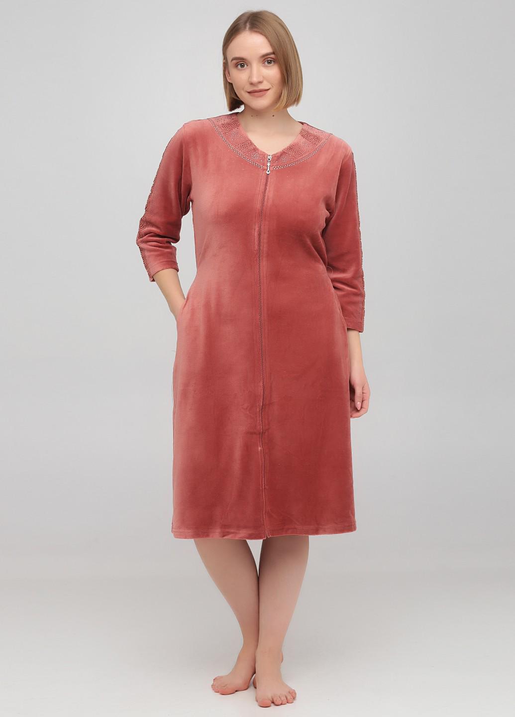 Домашний женский халат Romeo Life 2XL Терракотовий (3591-38) Домашний женский халат Romeo Life 2XL Терракотовий (3591-38)