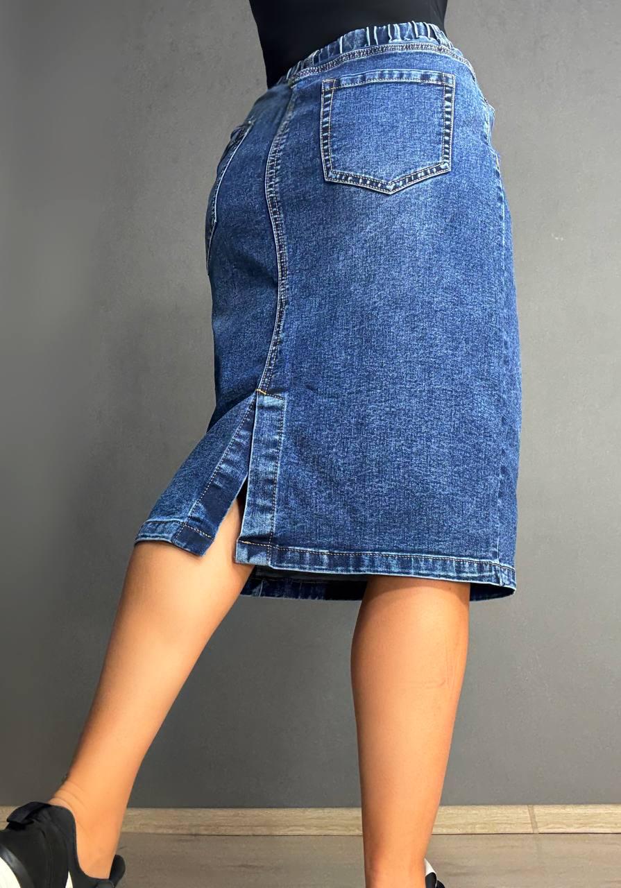 Спідниця жіноча джинсова ZJY 7031 стрейчева з розрізом на резинці р. З4 92 см 110 см Синій - фото 8 Спідниця жіноча джинсова ZJY 7031 стрейчева з розрізом на резинці р. З4 92 см 110 см Синій - фото 8
