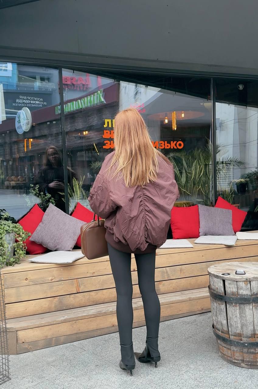 Бомбер жіночий демісезонний ZF Inspire 1561 L-XL Коричневий (1561-Кор-L-XL) - фото 6 Бомбер жіночий демісезонний ZF Inspire 1561 L-XL Коричневий (1561-Кор-L-XL) - фото 6