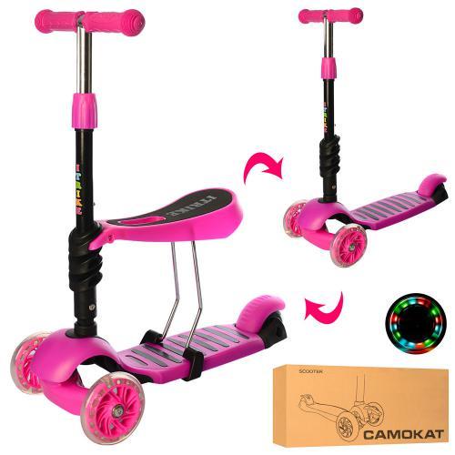 Самокат трехколесный детский iTrike JR 3-054-P 3в2 Розовый - фото 2 Самокат трехколесный детский iTrike JR 3-054-P 3в2 Розовый - фото 2