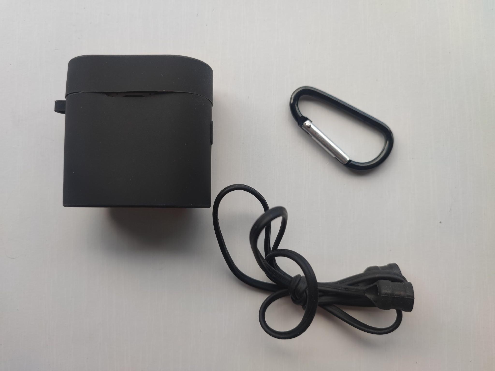 Чехол для наушников-гарнитуры Xiaomi Air 2/2S Mi True Wireless Earphones силиконовый с фиксатором Черный (200404)