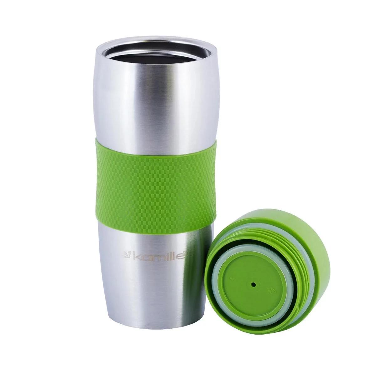 Термокружка Kamille 2053R из нержавеющей стали 380 мл Зеленый - фото 4