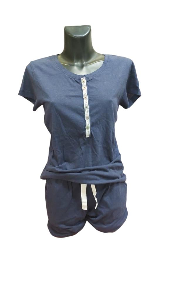 Піжама жіноча з шортами J & J Brothers М Темно-синій (VH-0301)