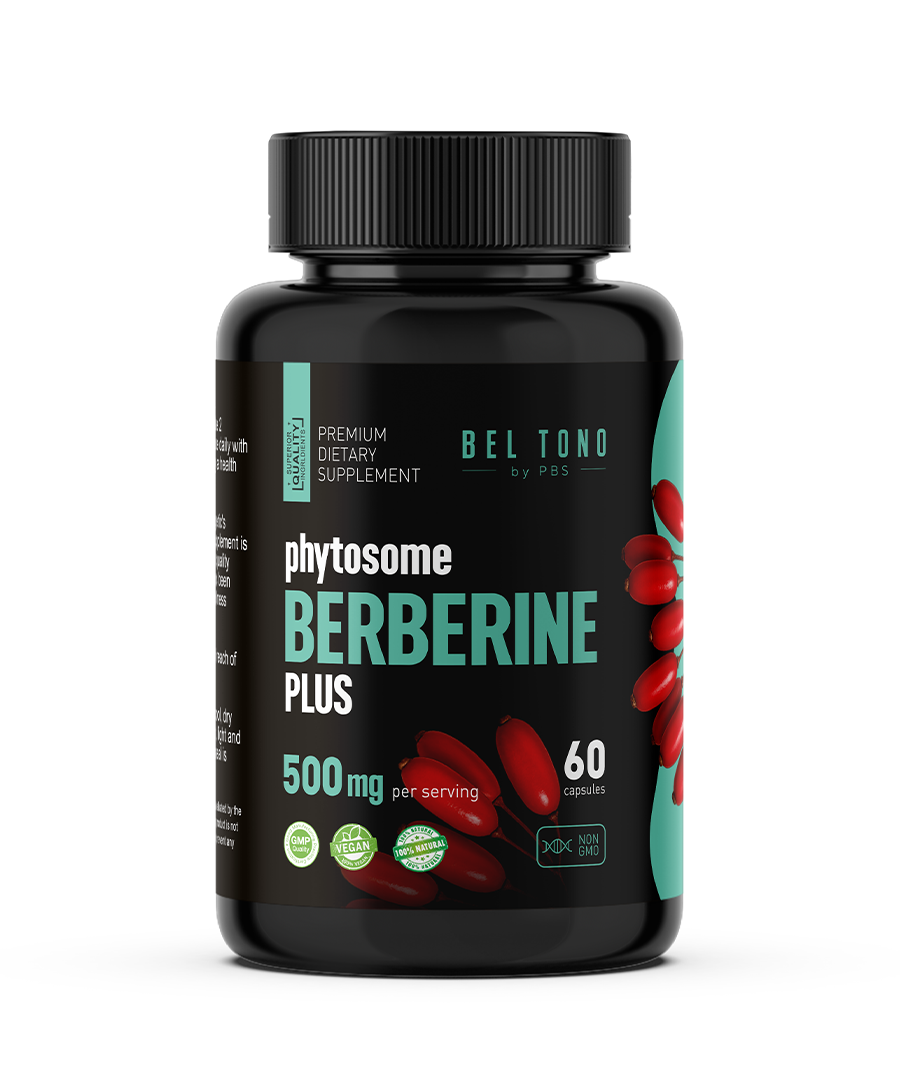 Берберін Фітосома плюс Bel Tono Berberine Phytosome Plus 60 кап. 500 мг Берберін Фітосома плюс Bel Tono Berberine Phytosome Plus 60 кап. 500 мг