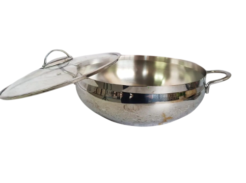 Кастрюля-сотейник с крышкой OMS из нержавеющей стали для газа и индукции 6,5 л (2031l-6.5)