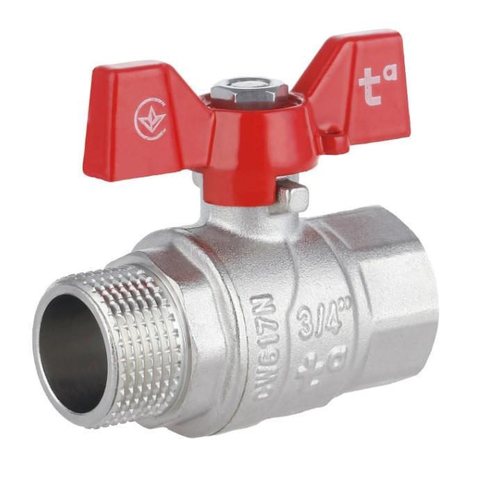 Кран шаровой Thermo Alliance Forte 3/4" ВН прямой PN40 бабочка (SF607W20)
