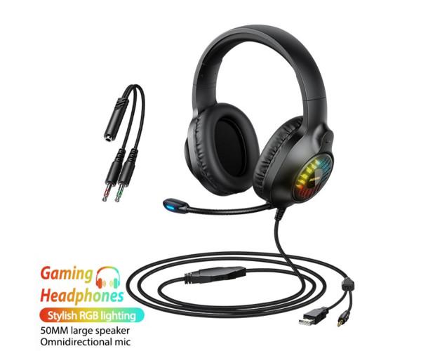 Наушники полноразмерные игровые Remax RM-850 Gaming Headphone Black - фото 2