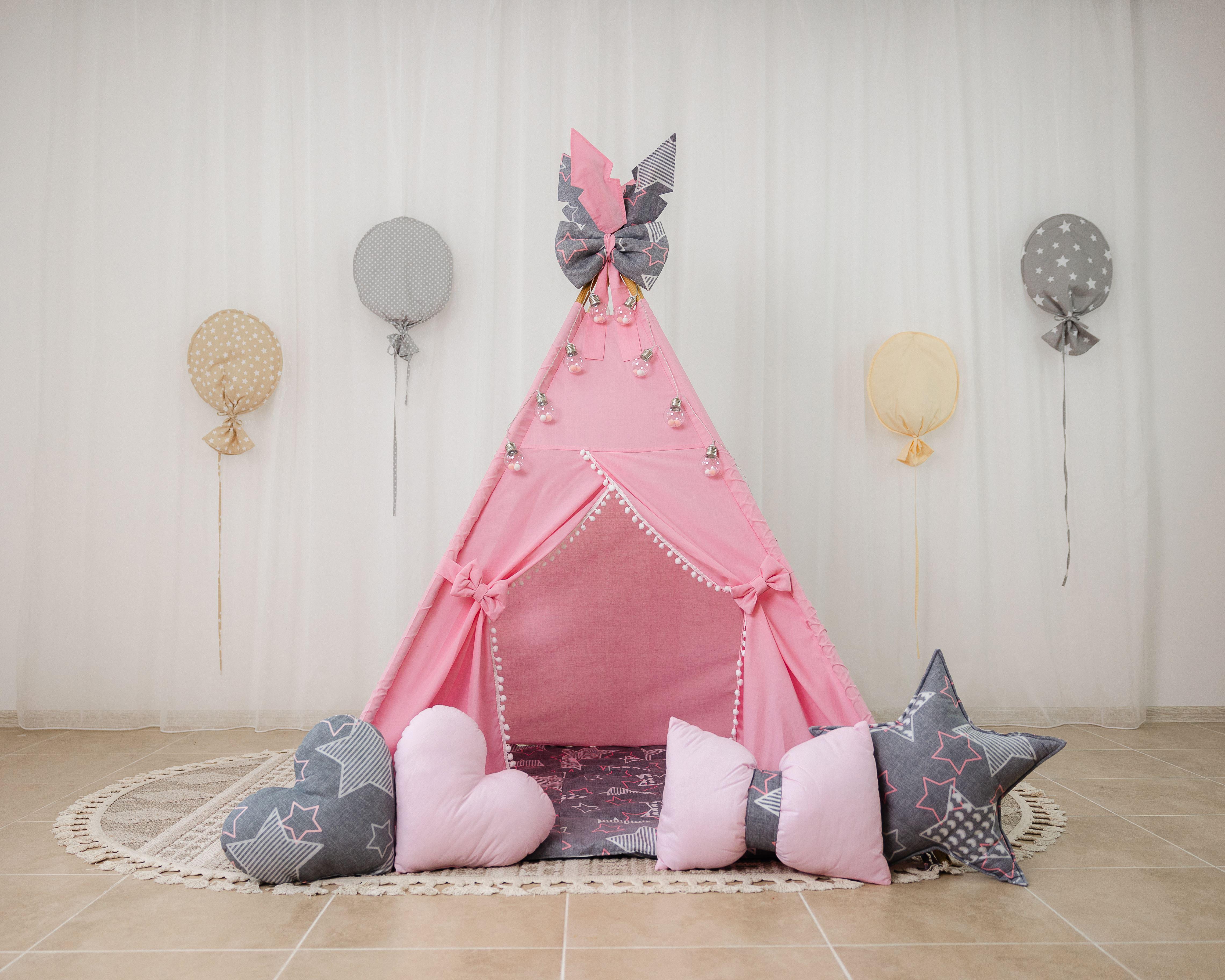Вигвам для девочки Розовая мечта с 4 подушками (0000950) - фото 3 Вигвам для девочки Розовая мечта с 4 подушками (0000950) - фото 3