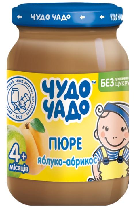 Дитяче пюре Чудо-Чадо Яблуко-абрикос без цукру 170 г 6 шт. (2482530307)